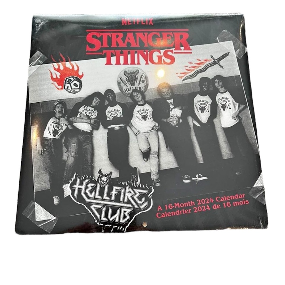 Stranger things hellfire club 16 month 2024 calendar